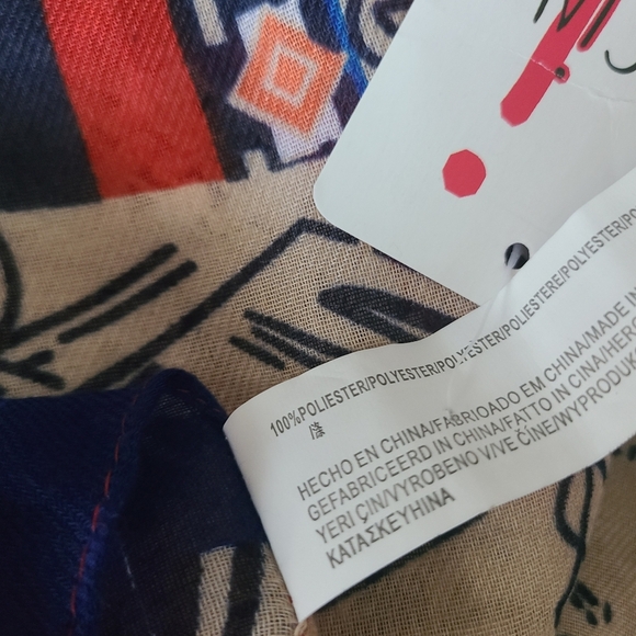 NWT Zara Trf  Lingerie  Fringed Printed Scarf Wraps Coverup Wrap Sz.M - Picture 5 of 6